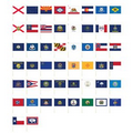Complete States Set of 12" x 18" Mounted Polyester Flags